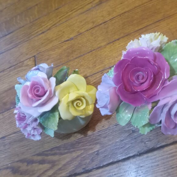 Antique fine Bone China BOUQUET 💐 POTTERY SCULPTURE! ENGLISH - Picture 14 of 14